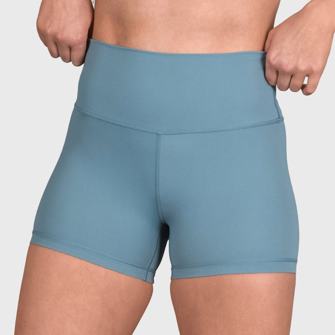 TWL - WOMEN'S HIGH WAISTED BALANCE SHORTS - TROOP BLUE