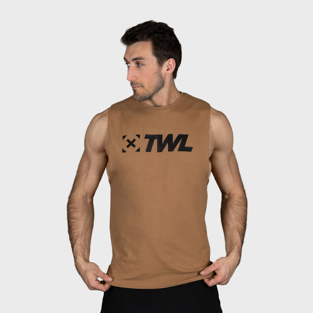 TWL - MEN'S EVERYDAY MUSCLE TANK 2.0 - TAN/BLACK